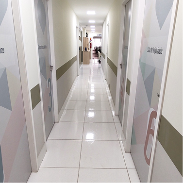 Corredor da clínica